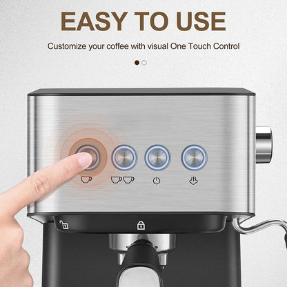Italian Semi‑Automatic Coffee Machine – High‑Pressure Milk Foam