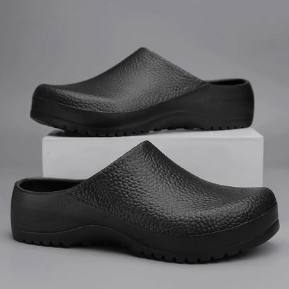 Shevalues Men Eva Clogs Men Chef Shoes Non-slip Kitchen Shoes Work Shoes Oil-proof Waterproof and Wear-resistant Rubber Shoes