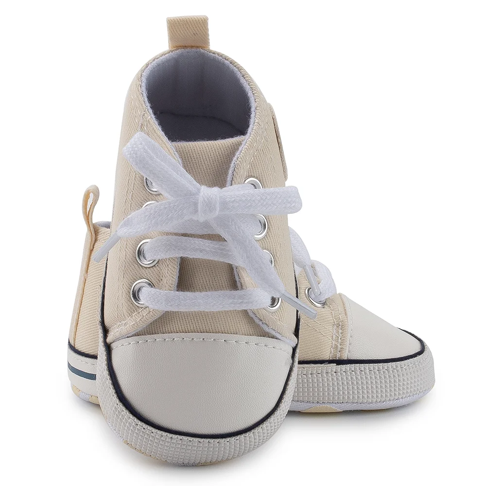 Baby Classic Canvas Sports Shoes Gender Free First Pair of Toddler Baby Shoes Non Slip Soft Soles Newborn Baby Crib Shoes