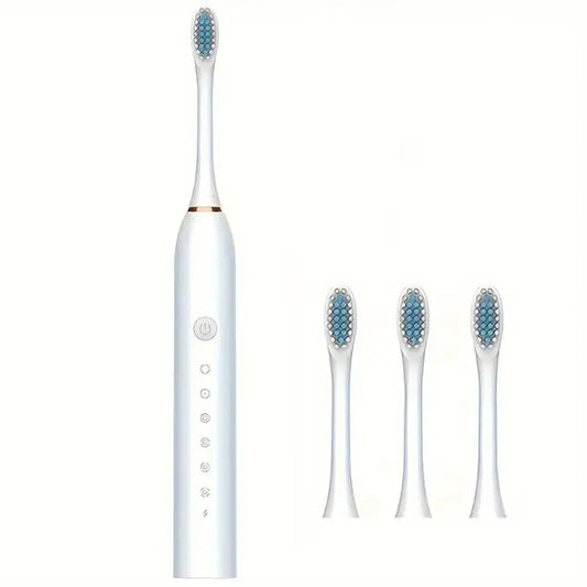 6‑Speed Rechargeable Sonic Toothbrush – Waterproof Soft Brush for Adults & Couples