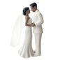 Elegant Bride & Groom Wedding Cake Plastic Topper with White Mesh Veil for Engagement Parties, Bridal Showers & Anniversaries