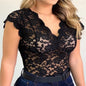 Sexy Lace Deep V Neck Sleeveless Blouse