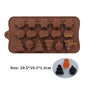 (59-87) Handmade Chocolate Candy Mould Jelly Pudding Ice Mold Insect Rose Heart Shape Silicone Moulds Baking Tool