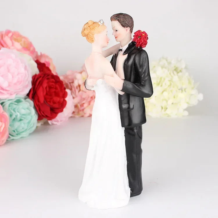 Humorous Wedding Couple Cake Figurine