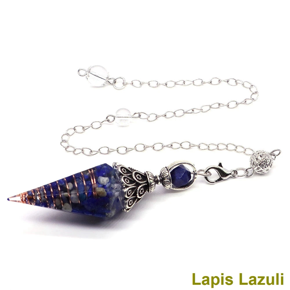 Crystal Healing Stone Quartz Pendulums Spiritual Hexagonal Pointed Resin Witchcraft Supplies Balancing Accessories Divination
