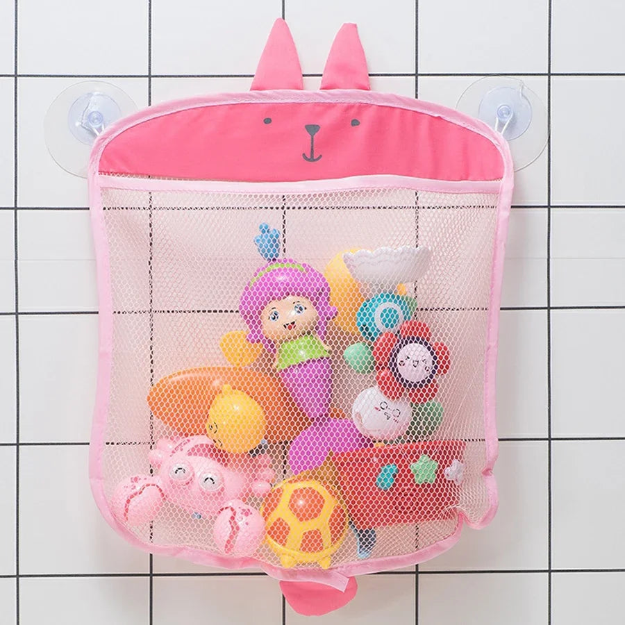 Baby Bathtub Dinosaur Suction Hanging Bag Basket Mesh for Toys Organizer