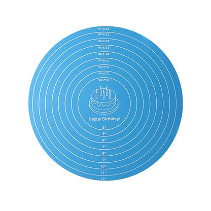 FAIS DU Round Silicone Baking Mat For 12-Inch Diameter Cake Turntable Pad Non-Slip Pad Cake Stand Food Grade Kitchen Baking Tool