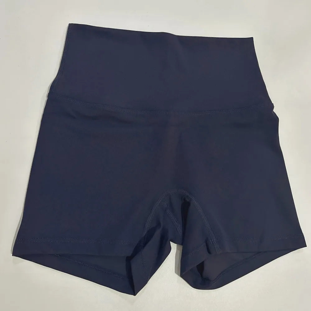 Solid Color High Waist Yoga Ultrashort Leggings Soft Women Gym Athletic Tight Sport Short Compression Comprehensive Training Jog
