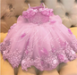 Off‑Shoulder Pearl &amp; Lace Butterfly Flower Girl Dress (Infant · First Birthday · Ball Gown · Customizable)