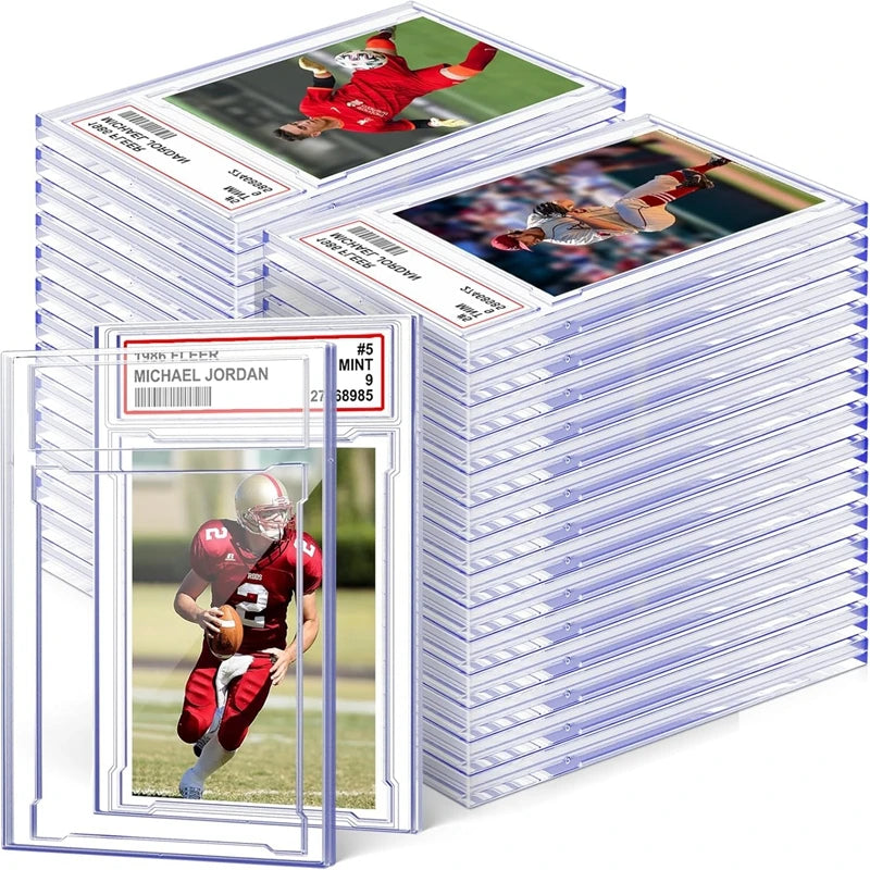 35/55/75/100PT Baseball Star Cards Slab Label Grade Trading Card Sleeves Protector Acrylic Stand Plastic Game PTCG Gift Kids Toy
