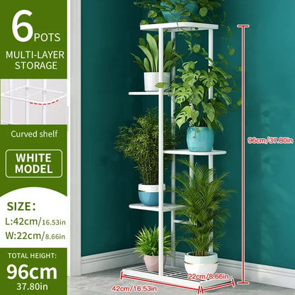 Multi‑Tier Iron Plant Stand – 4/5/6‑Layer Flower Shelf