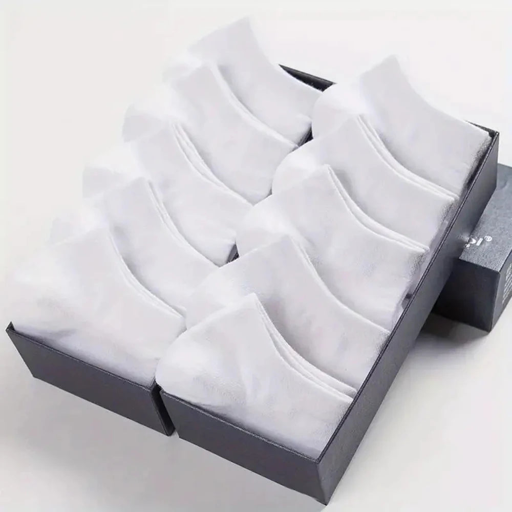 10/20/40 Pairs Men's Boat Socks Sweat Absorption Ankle