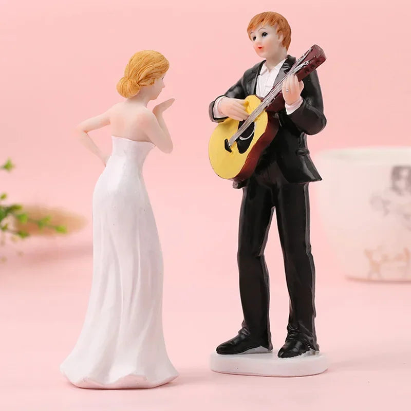 Humorous Wedding Couple Cake Figurine
