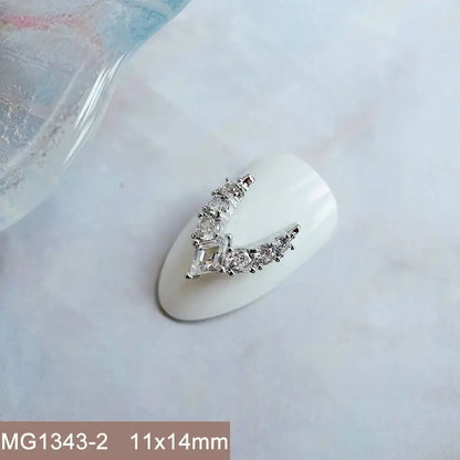 10pcs/lot Luxury No Fading Bow Butterfly Arc Nail Art Parts Zircon Crystal Manicure Nails Accesorios Supplies Decorations Charms