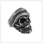 U7 Stainless Steel Big Skull Rings for Man Woman Size 7-14 Cross 3D Skeleton Cuban Chain Celtic Knot Pattern Gothic Punk Jewelry