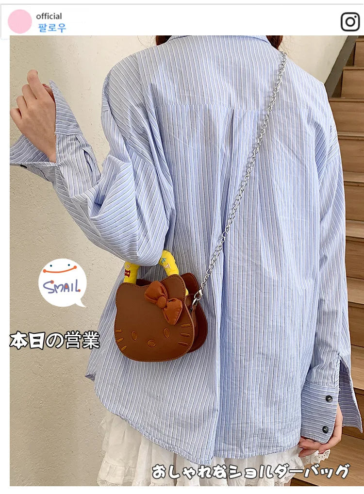 Hello Kitty Plush Crossbody Bag (Cute Cartoon Mini Handbag / Cosplay Toy Bag)