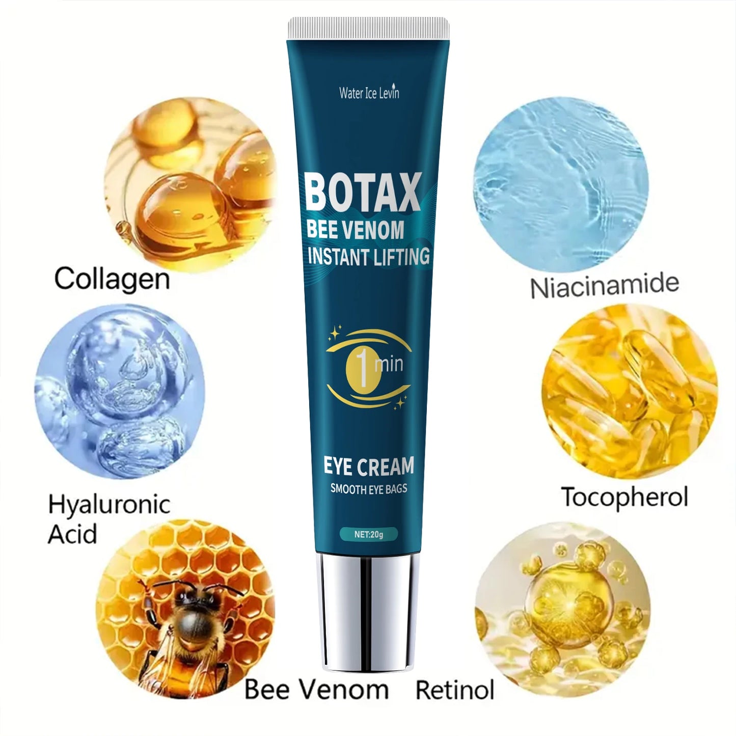 Eye Firming Gel – Caffeine, Retinol & Hyaluronic Acid for Fine Lines & Tightening (Alcohol‑Free)