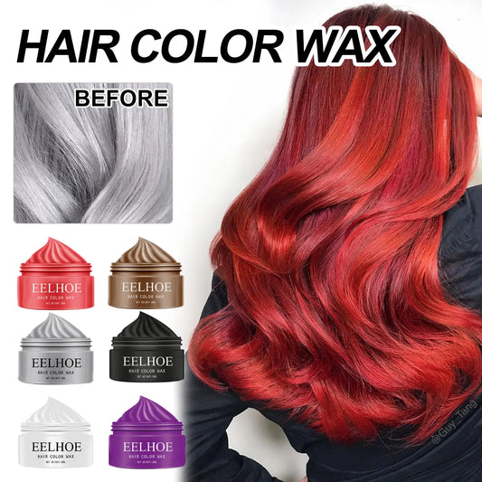 30ml Temporary Hair Color Wax Travel Portable Long Lasting Disposable Hair Dying Wax for Eyebrow Beards Coloring Wax Red/Grey