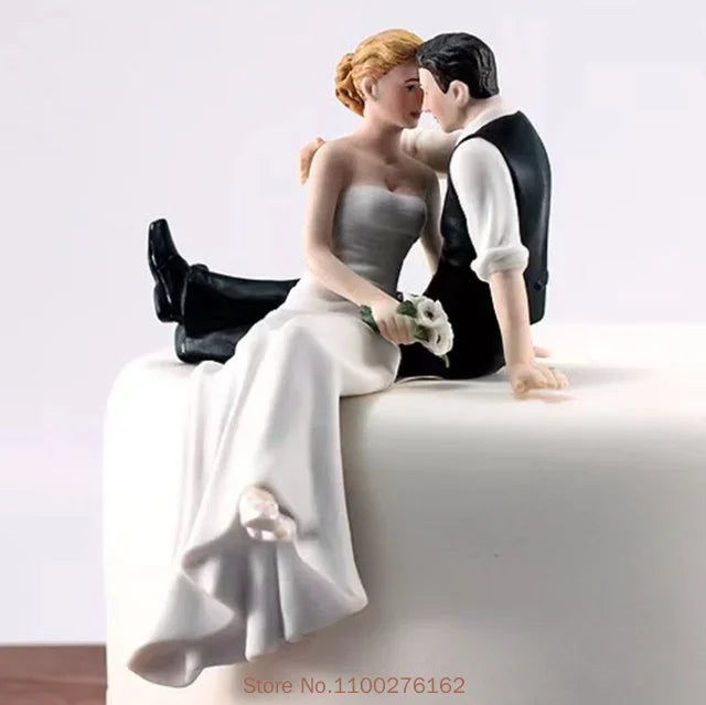 Wedding Couple Resin Cake Figurine