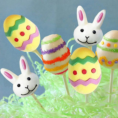 Easter Silicone Molds Chocolate Mold Food Grade Non-Stick Egg Molds Bunny Silicone Molds for Baking Jelly Cake Making Supplies
