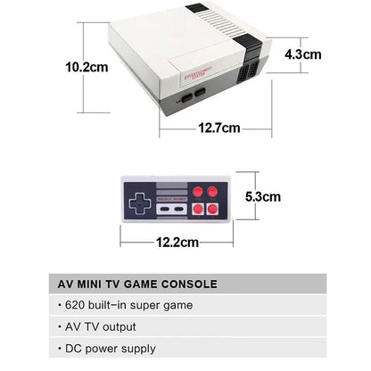 Retro Handheld Family Video Console (620 Built‑In Games, Dual Gamepads, AV Output)