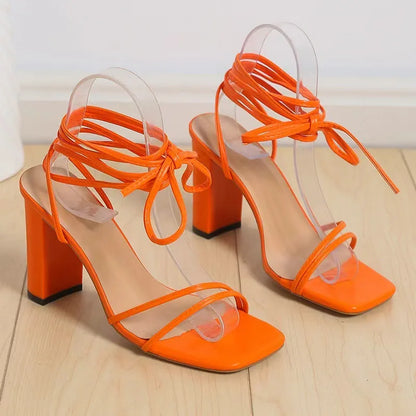 New Summer Fashionable Sexy Cross Belt Stiletto Sandals Elegant Banquet Party High Heels