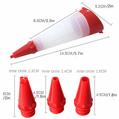 Silicone Food Writing Pen Chocolate Decorating Tools Cake Mold Cream Cup Cookie Icing Piping Pastry Nozzles Kitchen Accessories