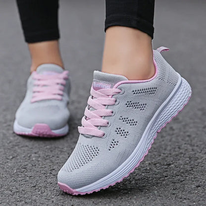 Women’s Casual Mesh Walking Sneakers (Breathable · Lace‑Up · 2026 New Vulcanized Design)