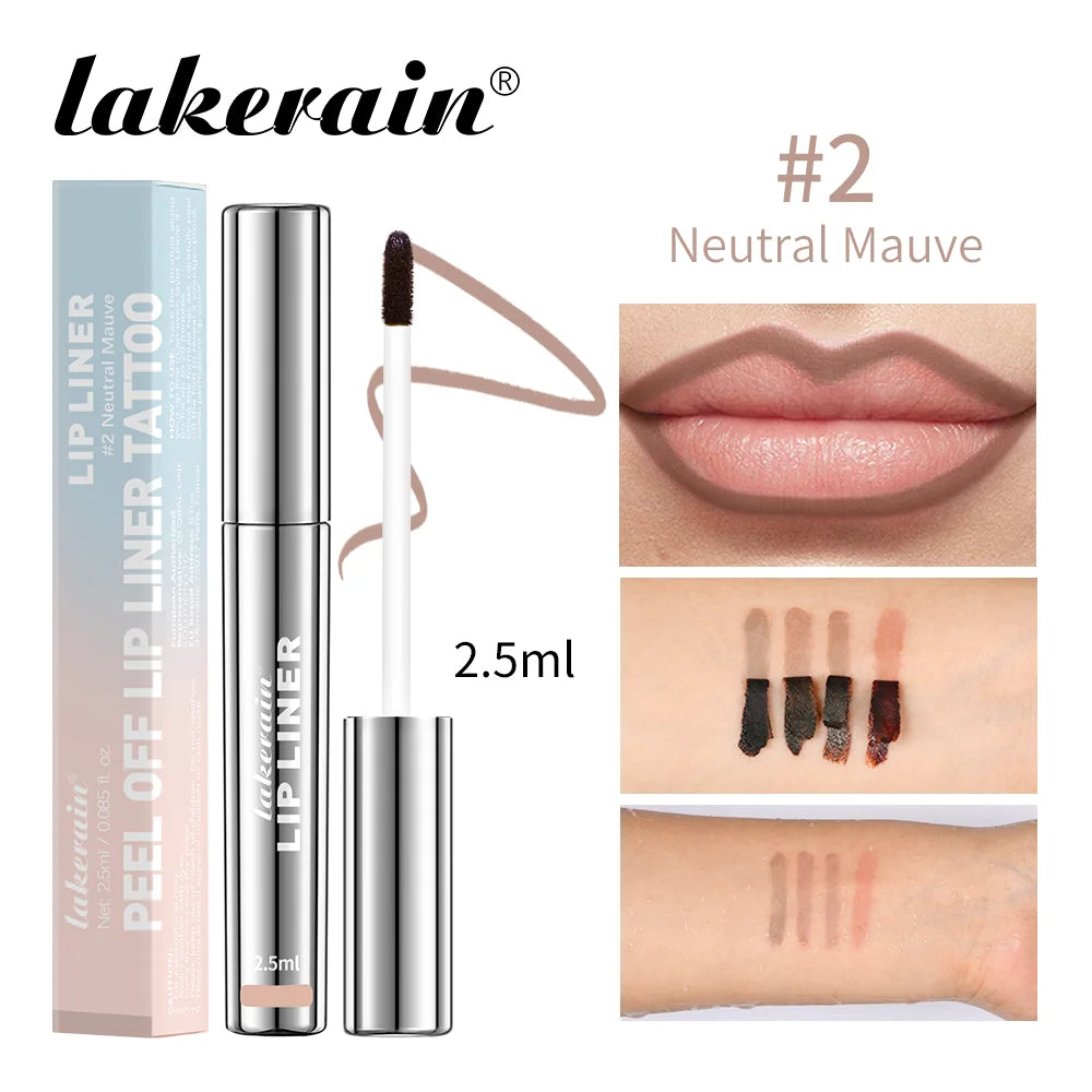 4 Colors Peel-Off Lip Liner, Waterproof, Transfer-proof Lipstick, Tattoo Waterproof, Long-Lasting Matte Velvet Lip Tint