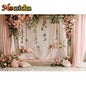 Mocsicka Photography Background Spring Indoor Wreath Cradle Decor Wedding Maternity Adult Kids Portrait Backdrop Photo Studio