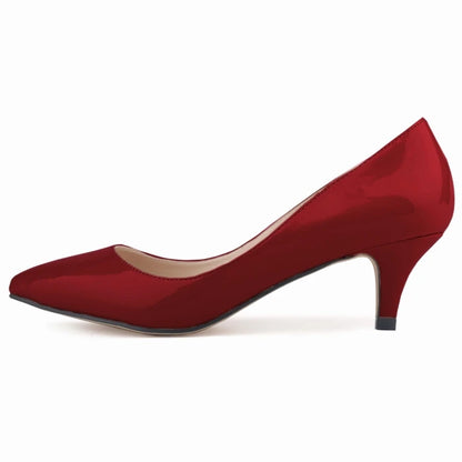 Women Pumps Classic Sexy Pointed Toes 5cm Low Med Kitten High Heels Shoes Spring Brand Design Dress Wedding Shoes Big Size 35-42