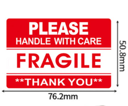 100PCS Fragile Stickers (Handle With Care · Warning Labels · Packaging Supplies)