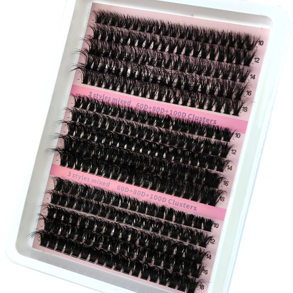 15 Rows DIY 5D Fluffy Lash 60D/80D/100D Thick Eyelash Clusters /Wispy Individual Lashes 10-20mm Cluster