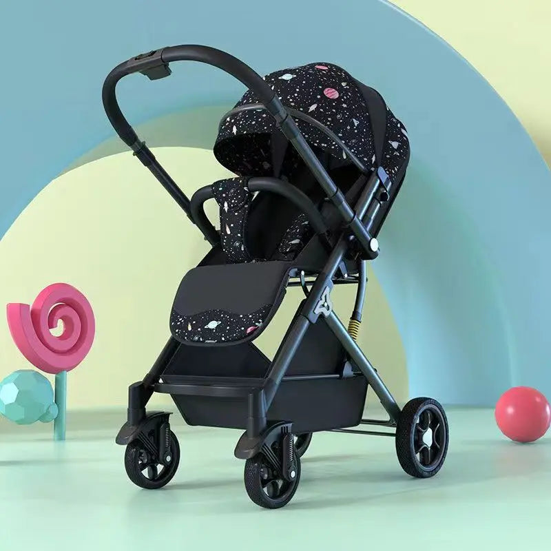 Lightweight Two‑Way Baby Stroller – High‑Landscape Newborn Four‑Wheel