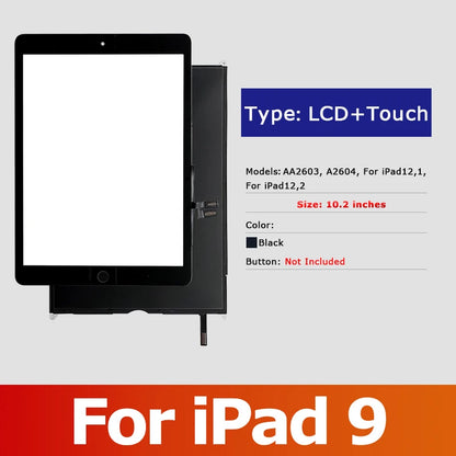 iPad 10.2 LCD Touch Display Assembly (7th–9th Gen)