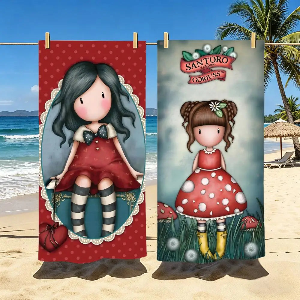 Santoro Gorjuss Quick‑Dry Beach Towel – Sand‑Free Microfiber