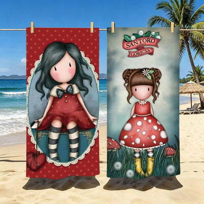 Santoro Gorjuss Quick‑Dry Beach Towel – Sand‑Free Microfiber