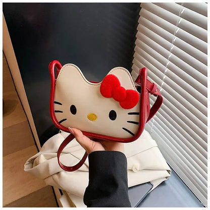 Hello Kitty Fashion Messenger Bag (Cute Cartoon Shoulder Handbag)