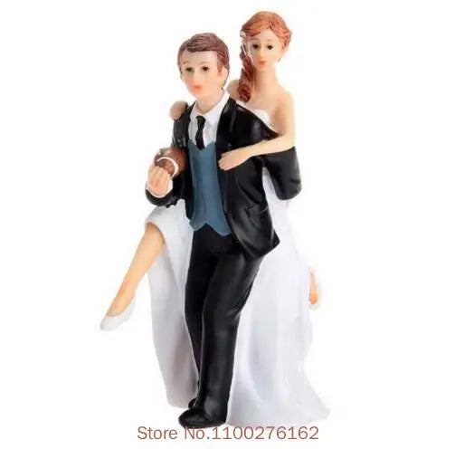 Bride & Groom Funny Wedding Cake Topper Figurine