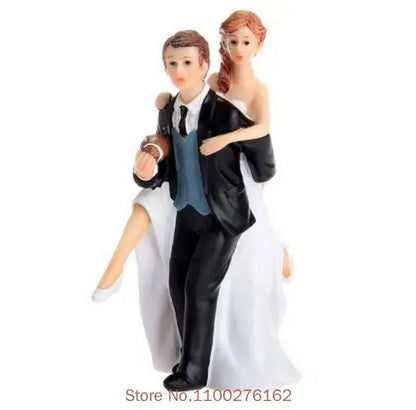 Bride & Groom Funny Wedding Cake Topper Figurine
