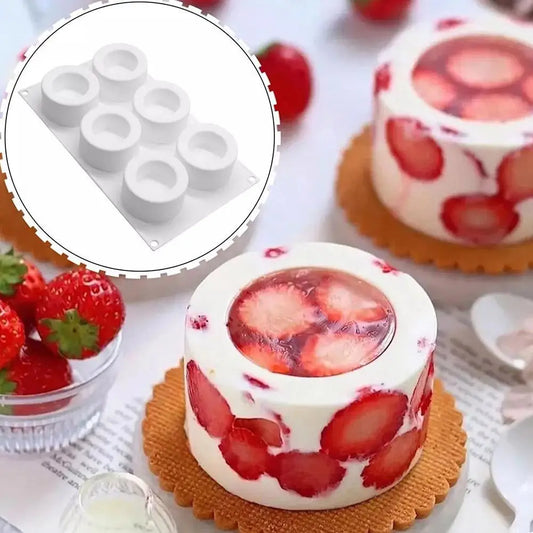 Silicone 6-Link Concave Cup Cake Mold  Dimpled Cupcake Mold DIY Cake Chocolate Maker Tool Kitchen Baking Tool Accessories