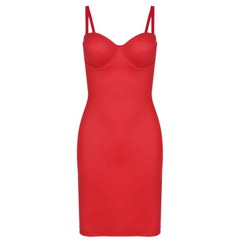 Red Slimming Shapewear Dress
