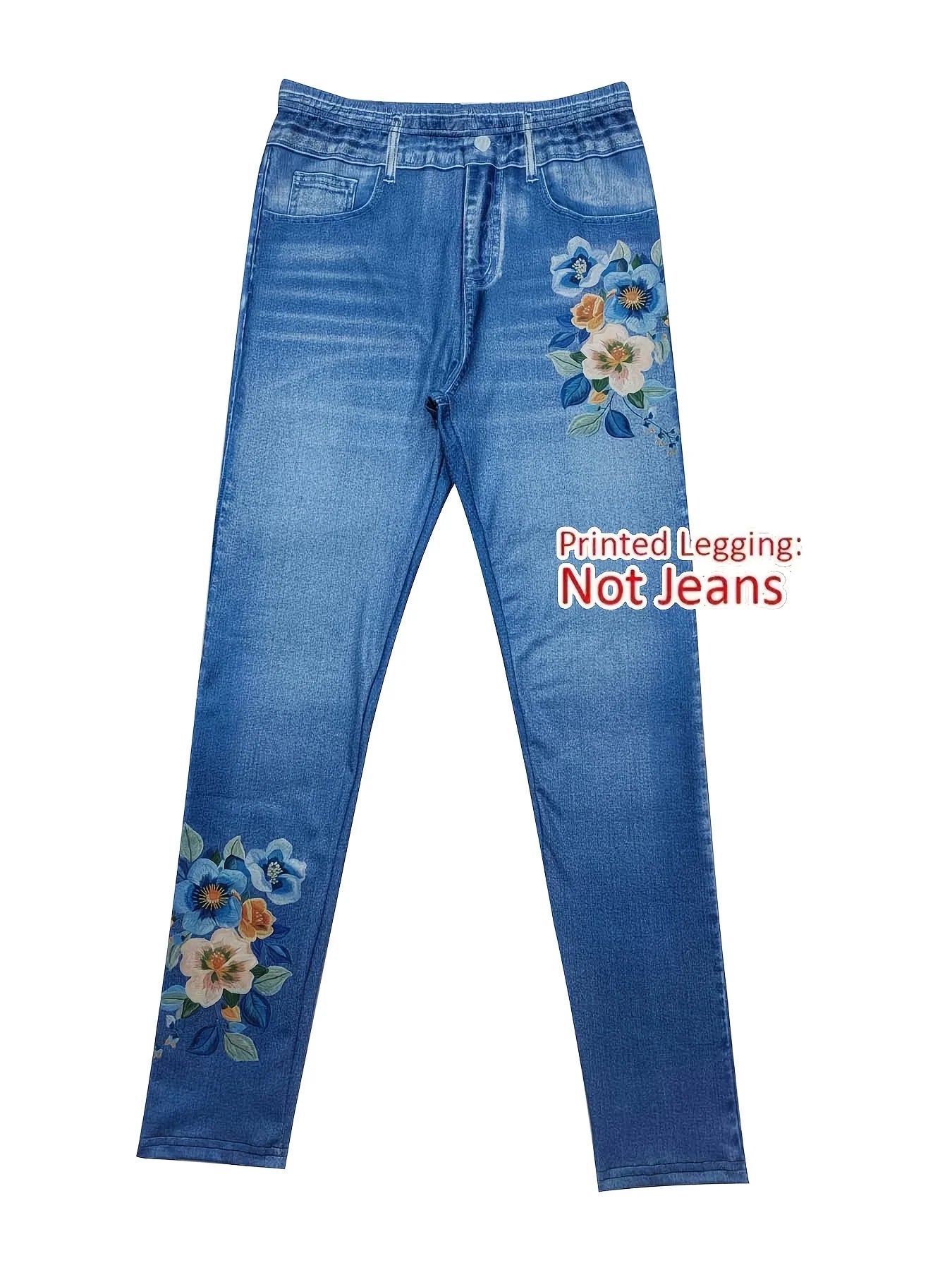 Women’s Printed High‑Elastic Skinny Pants