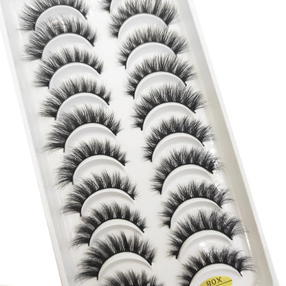 10 Pairs of Natural 3D Mink Lashes