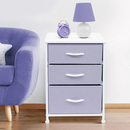 3‑Drawer Nightstand – Bedroom Storage Tower