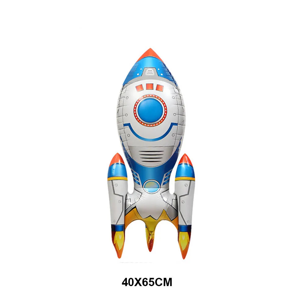 4D Standing Astronaut Spaceman Balloons Rocket Foil Balloons Kids Toys Baby Shower Outer Space Themed Birthday Party Decorations