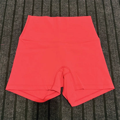 Solid Color High Waist Yoga Ultrashort Leggings Soft Women Gym Athletic Tight Sport Short Compression Comprehensive Training Jog