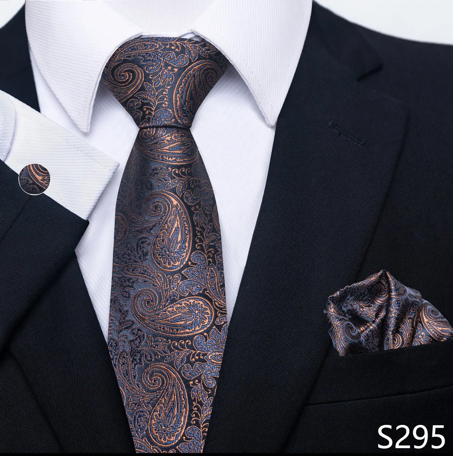 Silk Tie Pocket Squares Necktie Suit Accessories