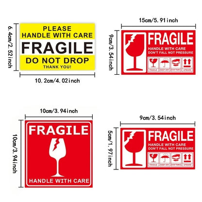 50/100PCS Fragile Stickers The Goods Please Handle with Care Warning Labels