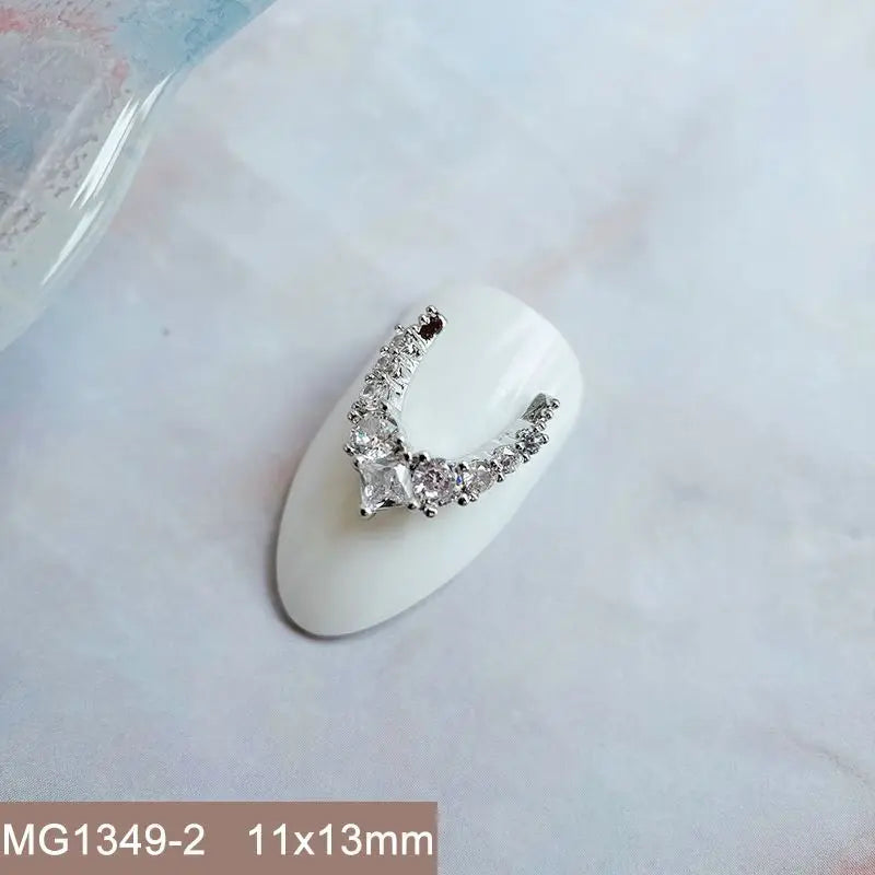 10pcs/lot Luxury No Fading Bow Butterfly Arc Nail Art Parts Zircon Crystal Manicure Nails Accesorios Supplies Decorations Charms